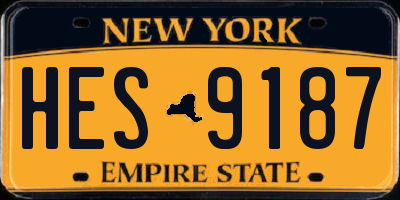 NY license plate HES9187