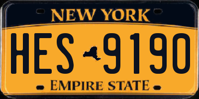 NY license plate HES9190