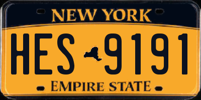 NY license plate HES9191