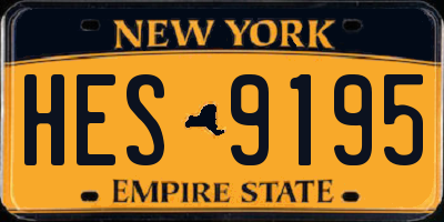 NY license plate HES9195
