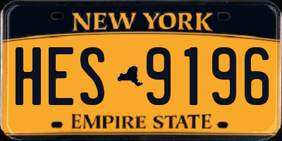 NY license plate HES9196