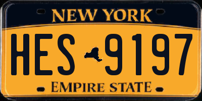 NY license plate HES9197