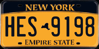 NY license plate HES9198