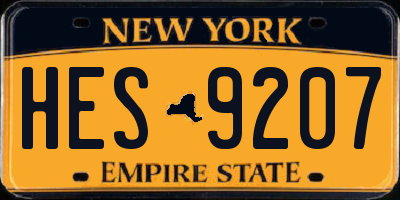 NY license plate HES9207