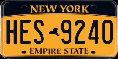 NY license plate HES9240