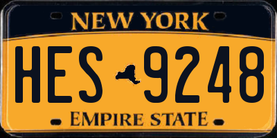 NY license plate HES9248