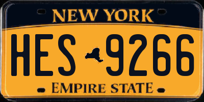 NY license plate HES9266