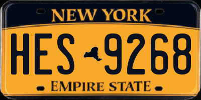 NY license plate HES9268