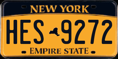 NY license plate HES9272