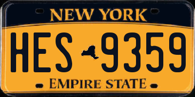 NY license plate HES9359
