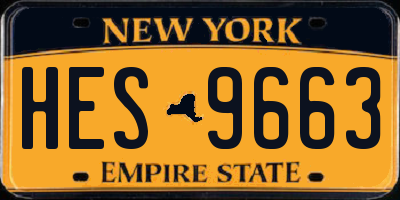 NY license plate HES9663