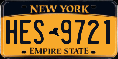 NY license plate HES9721