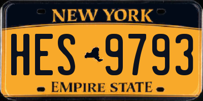 NY license plate HES9793