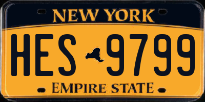 NY license plate HES9799