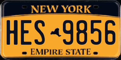 NY license plate HES9856