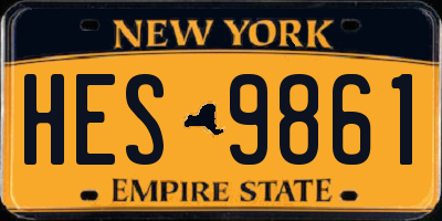 NY license plate HES9861