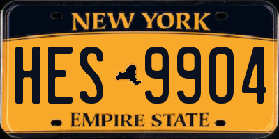 NY license plate HES9904