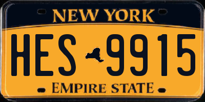 NY license plate HES9915