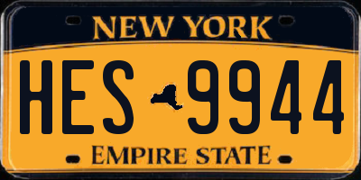 NY license plate HES9944