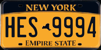NY license plate HES9994