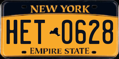 NY license plate HET0628
