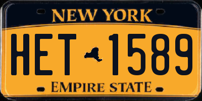 NY license plate HET1589