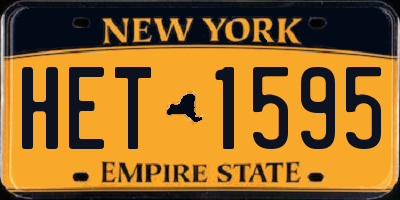 NY license plate HET1595
