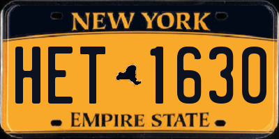 NY license plate HET1630