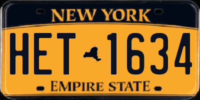 NY license plate HET1634