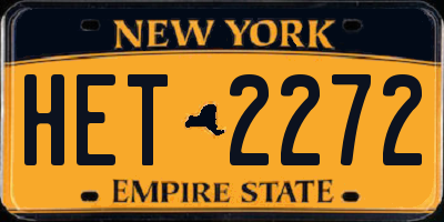 NY license plate HET2272