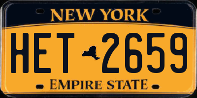 NY license plate HET2659