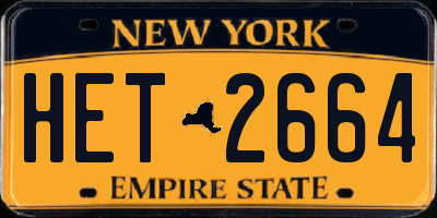 NY license plate HET2664