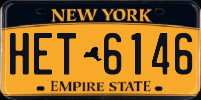 NY license plate HET6146