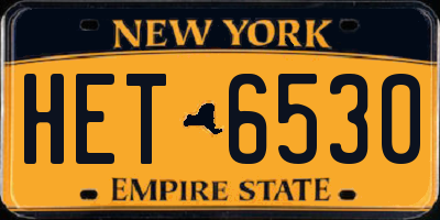 NY license plate HET6530
