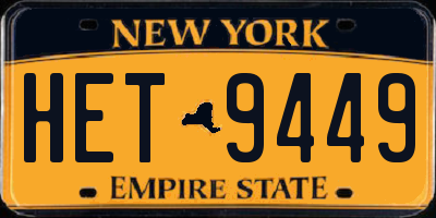 NY license plate HET9449