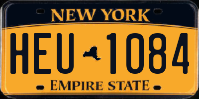 NY license plate HEU1084