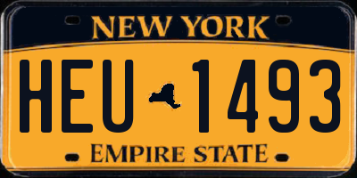 NY license plate HEU1493