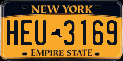 NY license plate HEU3169