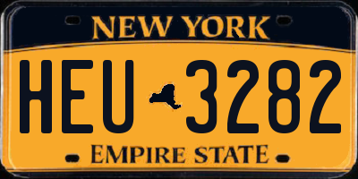 NY license plate HEU3282