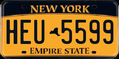 NY license plate HEU5599