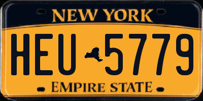 NY license plate HEU5779