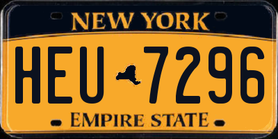 NY license plate HEU7296