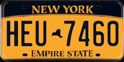 NY license plate HEU7460