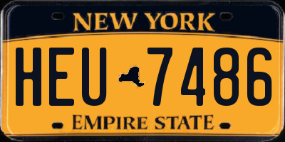 NY license plate HEU7486