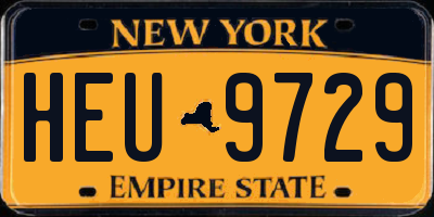 NY license plate HEU9729