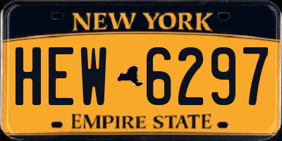 NY license plate HEW6297