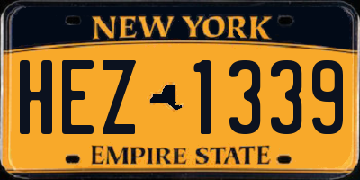 NY license plate HEZ1339
