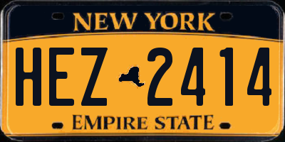 NY license plate HEZ2414