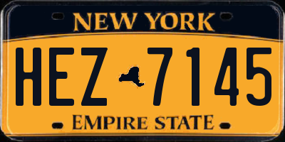 NY license plate HEZ7145