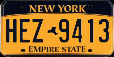 NY license plate HEZ9413